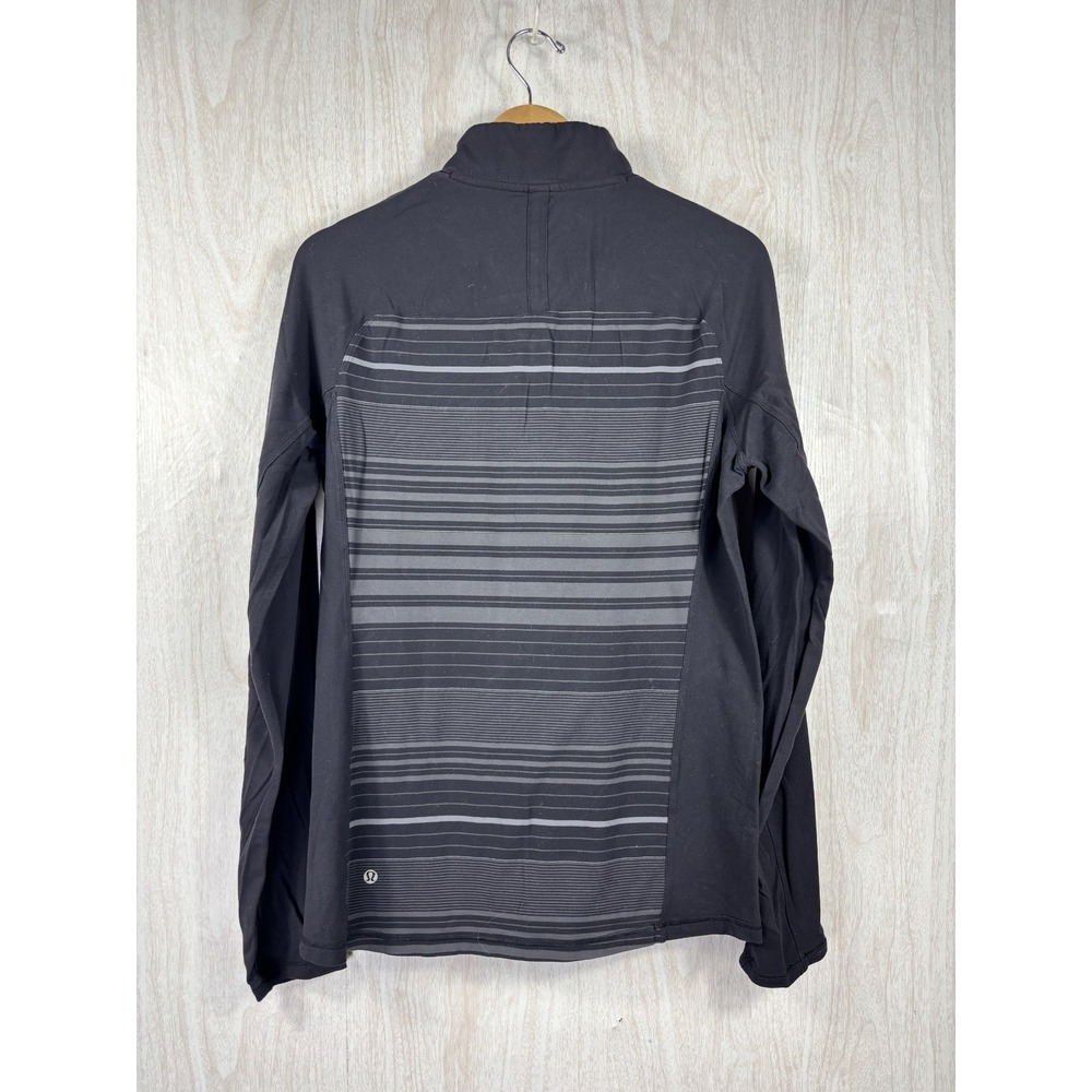 Lululemon Sweat Session‎ 1/4 Zip Mens M Black Rulu Running Training Pullover